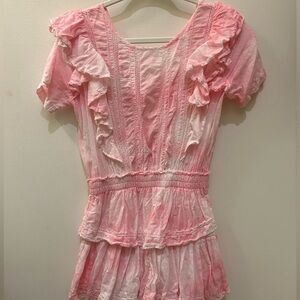 Loveshackfancy Natasha dress island pink hand dye